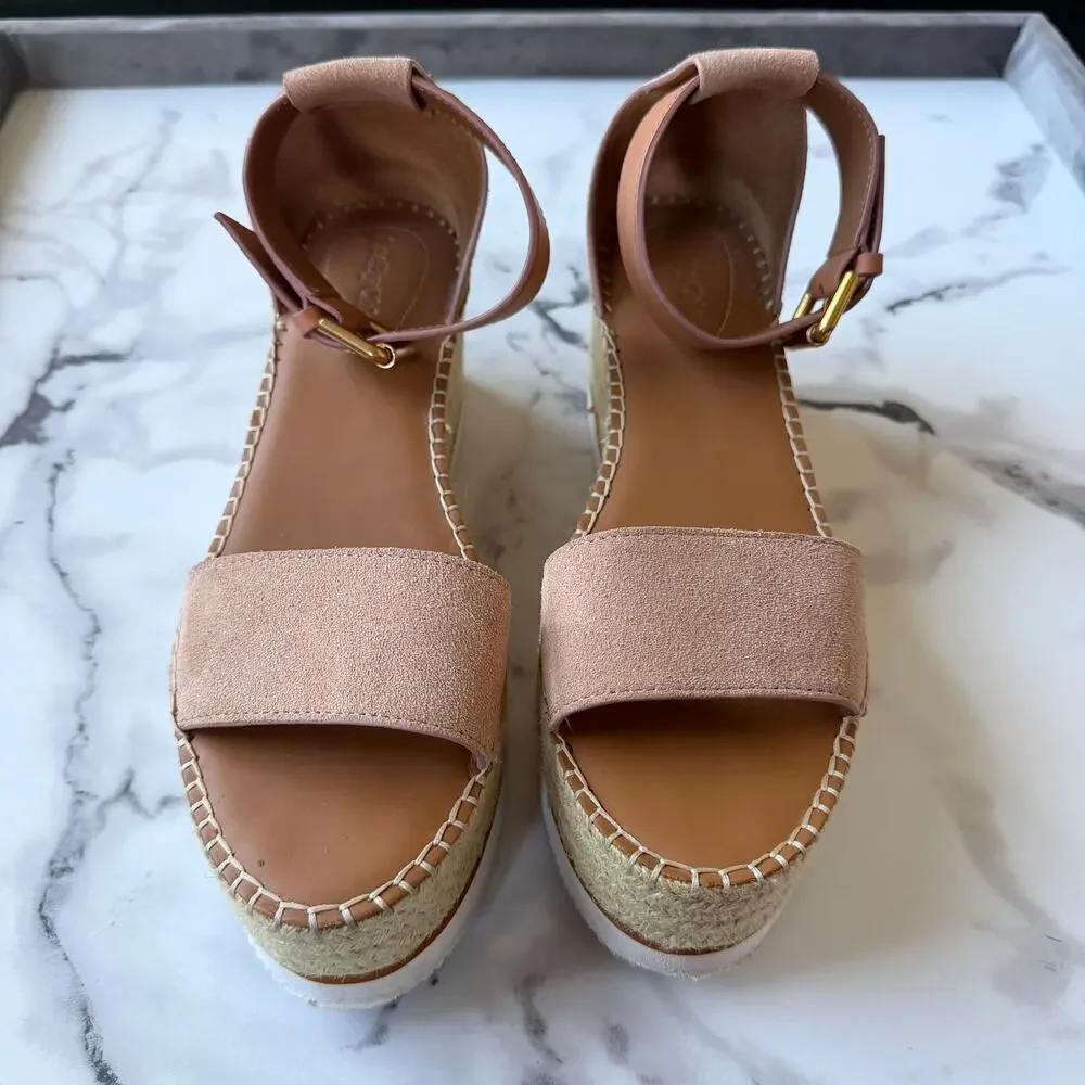 See by Chloé Glyn Flatform Espadrilles Size EU 40